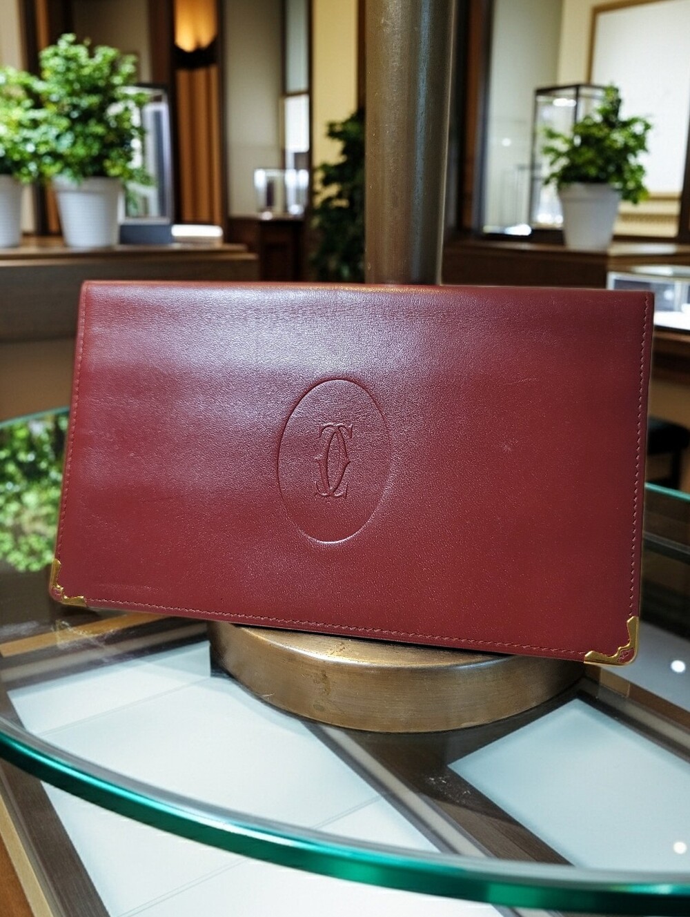 CARTIER Cartier Must De Cartier Leather Passport Holder/Wallet • Vintage